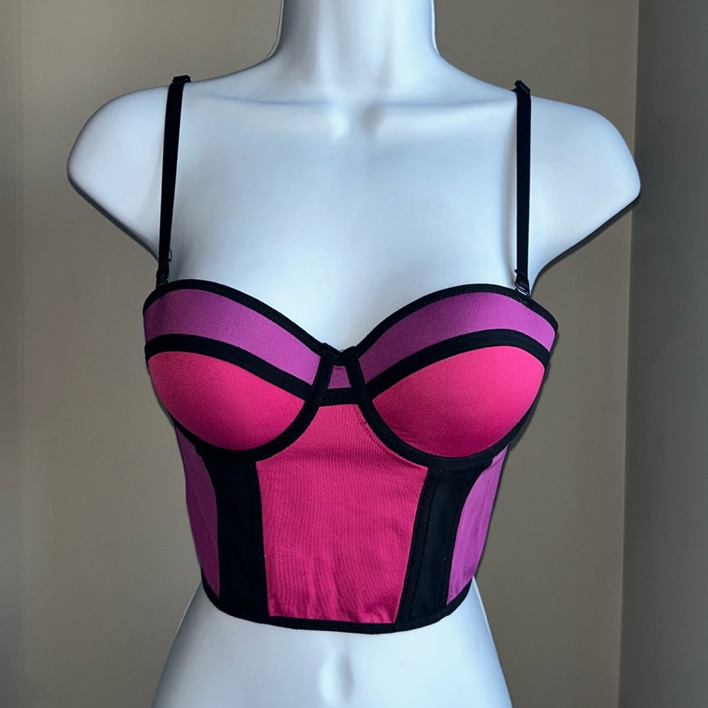 (4 for $80) Celine Long Line Bustier Bralette 💜💗🖤